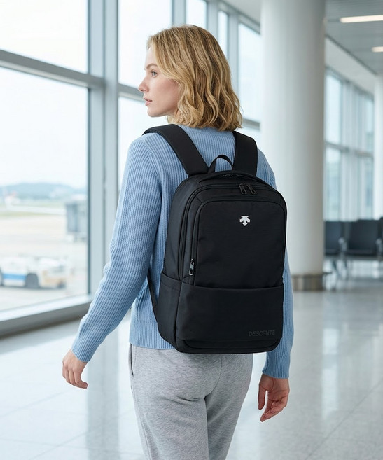 데상트 descente 시티베이직 백팩 (22L) 블랙 SR123UBP17, BLK0_BLACK, F