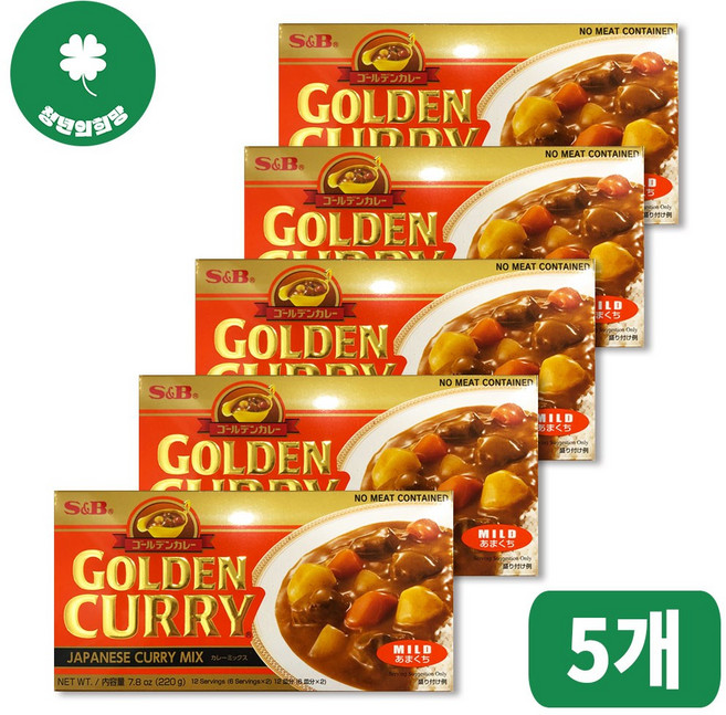 에스앤비 골든카레 순한맛, 220g, 5개