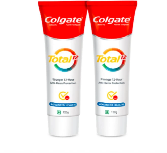 Colgate Total 120 gm + 120 gm (240 gm) Advanced Health Antibacterial Toothpaste Combo Pack, 2개, 120g - 쿠팡