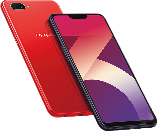OPPO A3S 스마트폰 글로벌 펌웨어 안드로이드 8.1 6.2 인치 CPU 스냅드래곤 450 4230mAh 카메라 13MP, 64GB, 02 red