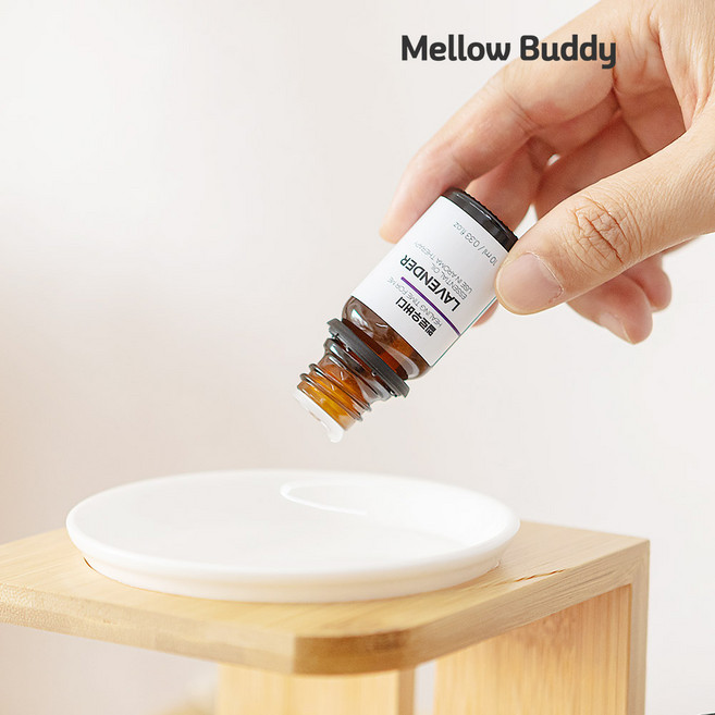 멜로우버디 천연 아로마 라벤더 티트리 페퍼민트 에센셜 오일, 레몬그라스, 1개, 10ml