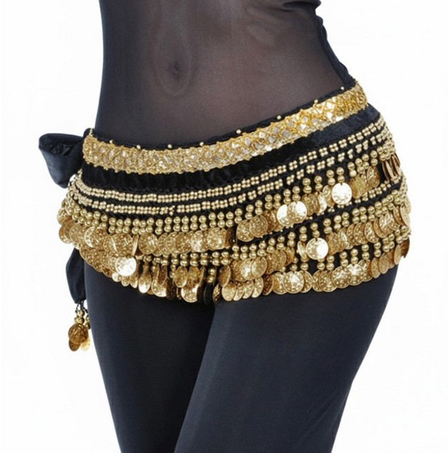 골드띠 힙스카프 라인댄스복 밸리복 벨리복 줌바 에어로빅 공연 무대 연습