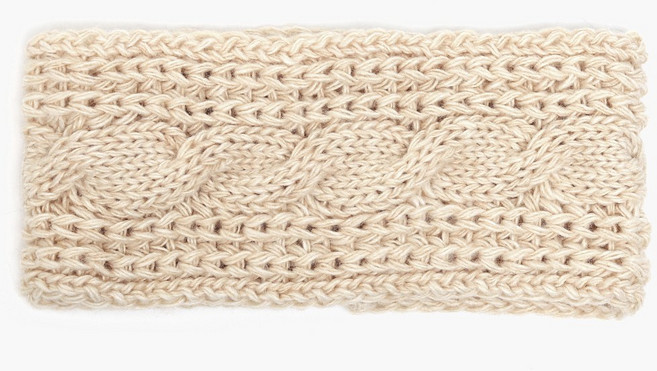 캡조아 이쁘고 편한 넓은 와이드형 꽈배기 울 니트 헤어밴드 반다나 머리띠 남녀공용