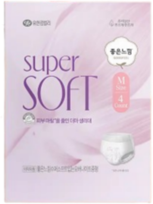 좋은느낌 수퍼소프트 입는오버나이트 중형 4P, 1개, 4매입