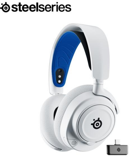 스틸시리즈 Arctis Nova 7P Wireless 게이밍 헤드셋, (ARCTIS) NOVA 7P 무선, 화이트
