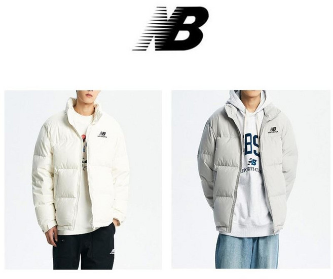 뉴발란스 UNI 액티브 숏 구스다운 NBNPD42913 크림 라이트그레이