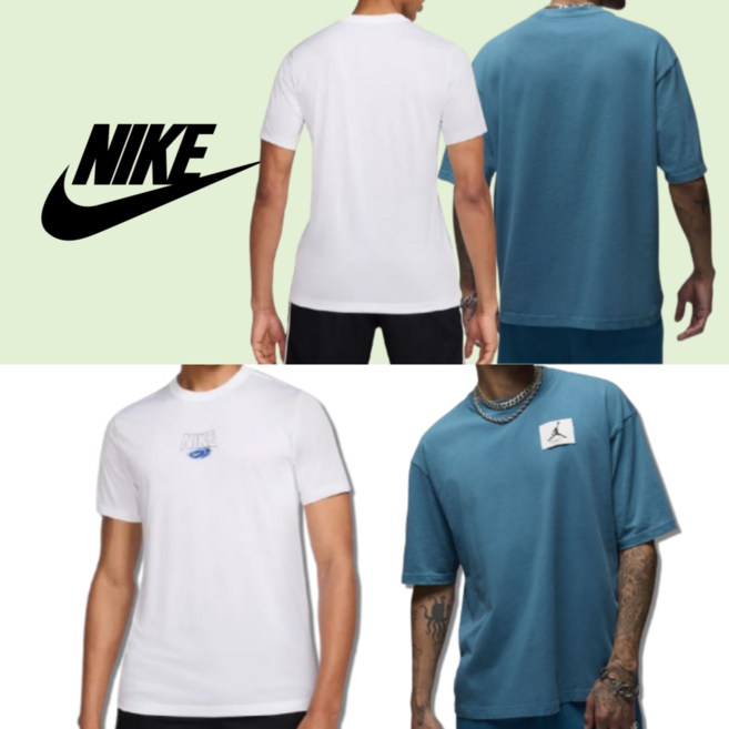 [100%정품/빠른출고] 나이키 드라이핏 베스킷볼 조던 반팔 티셔츠 2종 택1 남녀공용 로고 숏슬리브 면티