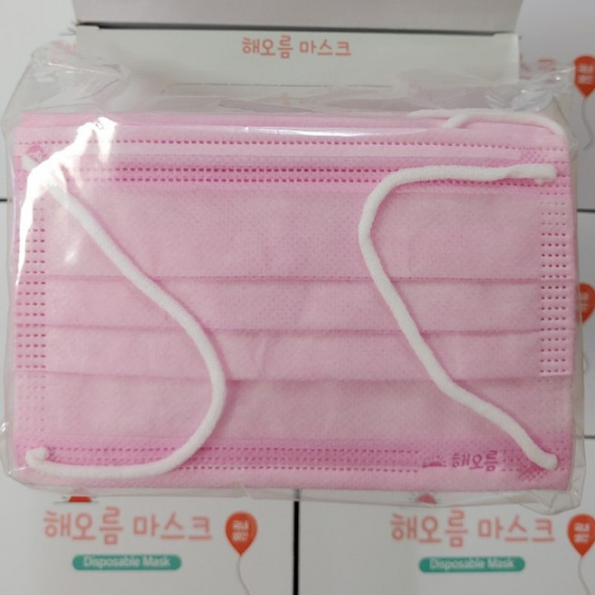 해오름 마스크 핑크 소형 50매입, 50개입, 1개