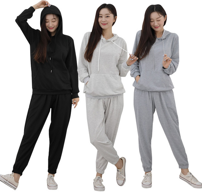 무지 후드 상하 스판 세트 밴딩 학생 트레이닝 후드티셔츠 운동복 데일리 츄리닝 조거팬츠 봄 가을 간절기 한벌세트 후드티 조거바지