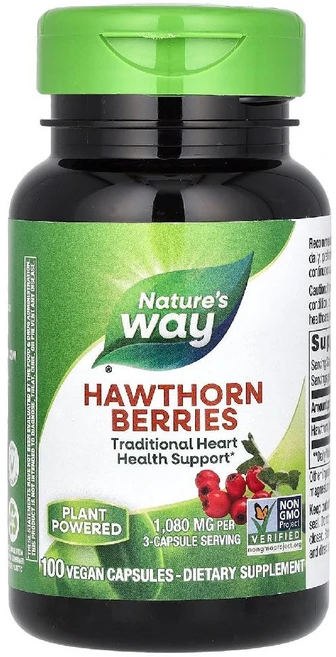 네이처스웨이 산사나무 베리 Hawthorn Berries 베지 캡슐 100정, 1개 - 쿠팡