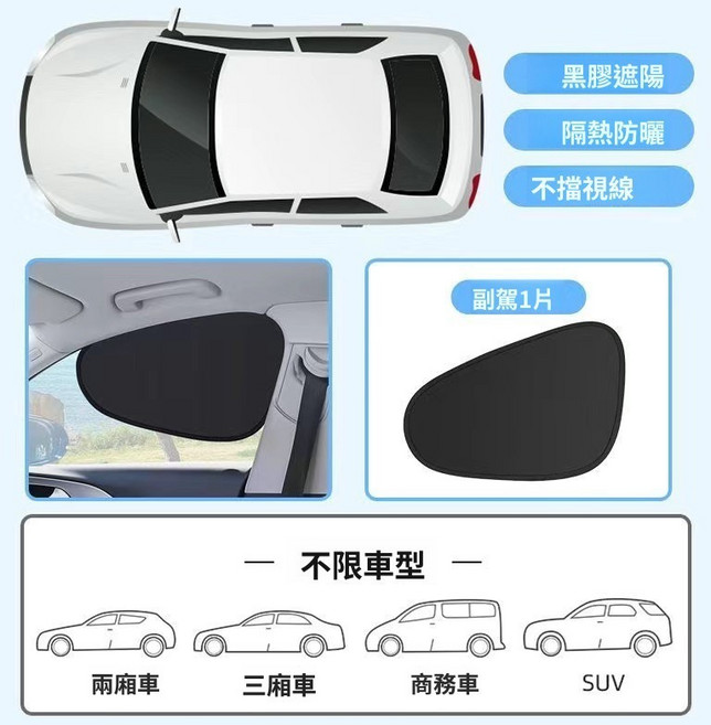日產汽車遮陽板 Sentra X-TRAIL TIIDA kicks 前檔遮陽檔, 1個, 副駕駛車窗【1片】