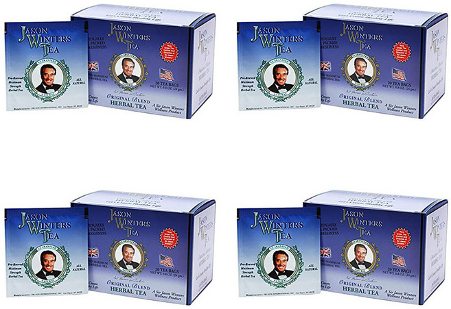 Jason Winters Tea 제이슨 윈터스 오리지널 블렌드 허브티 세이지 80티백, 4개, 20개입, 68g