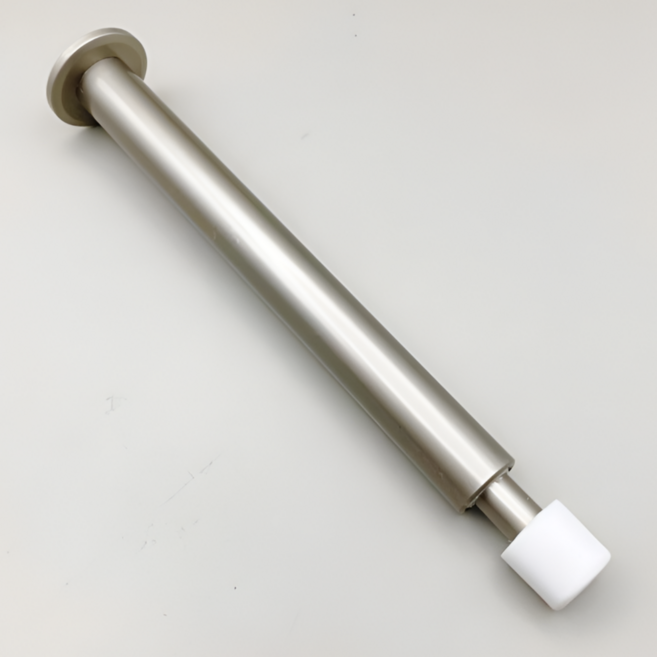 일자 스프링 도어스토퍼 니켈+백색 160mm 벽용 스토퍼 완충식 도어스톱 충격 방문 목문