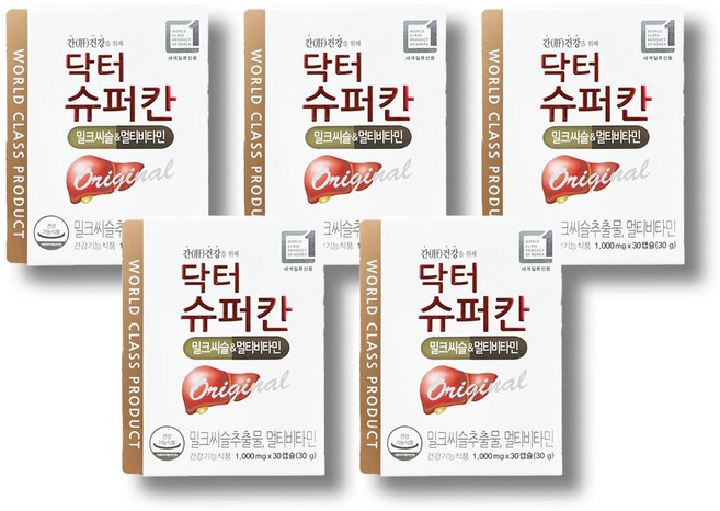 닥터슈퍼칸 밀크씨슬 멀티비타민, 30정, 5개