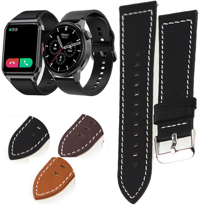 에코너 렉쏘N3 스마트워치 N1 호환스트랩 미싱 가죽밴드, 03  AU04LBR20 라이트브라운, 1개