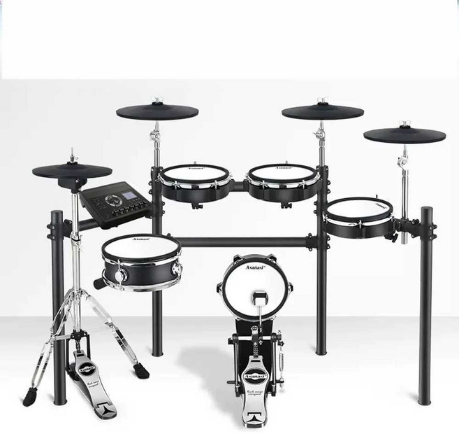 전자드럼 풀패키지 취미 가정용 밴드공연 연습용 입문, AT-10 실리콘 드럼5 심벌3 스피커 기본, 1개