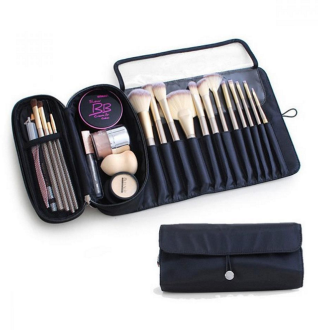 휴대용 메이크업 브러쉬 파우치 방수 대용량 브러쉬 파우치 롤업 코스메틱
