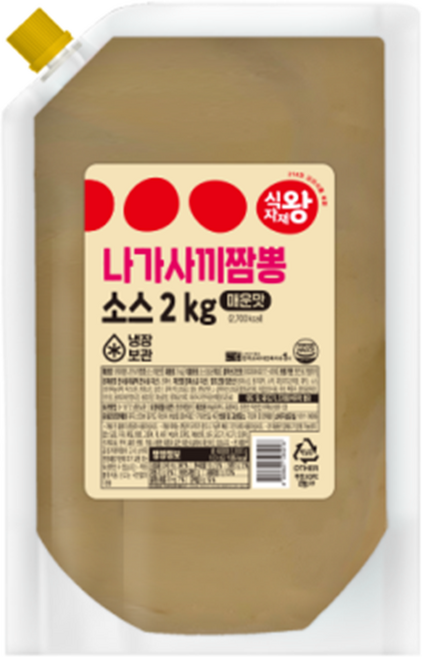 식자재왕 나가사끼짬뽕소스 매운맛, 4개, 2kg