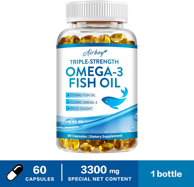 Airboy 三倍強度 Omega-3 魚油, 60組
