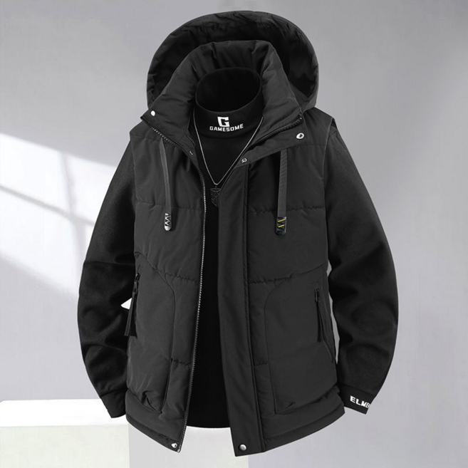 남성 후드 패딩조끼 캐주얼 따뜻한 웰론 베스트 코트 데일리룩