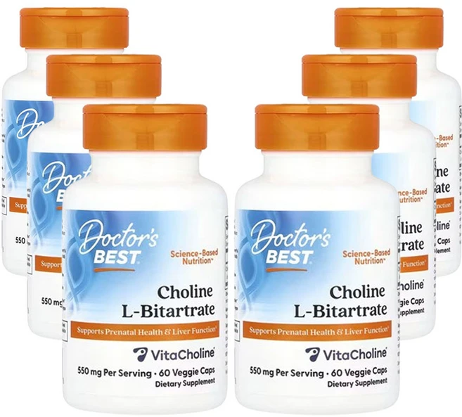 닥터스베스트 콜린 l-바이타트레이트 550mg 60베지캡슐(캡슐당 275mg), 6개, 60정 - 쿠팡