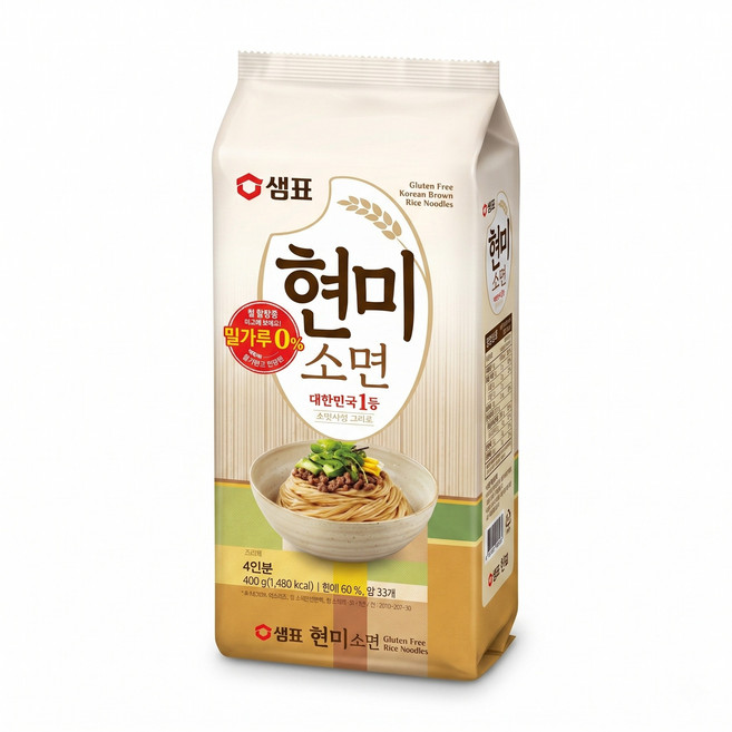 샘표 현미소면 400g 5개(4인분x5), 5개