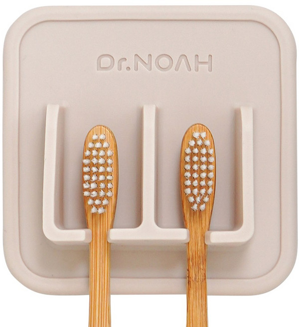 닥터노아 실리콘 칫솔걸이, 샌드 베이지, 1개