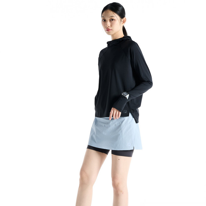 [휠라 공식] [여] 러닝 메쉬 후드 긴팔티 (FS253RL02F005_001)