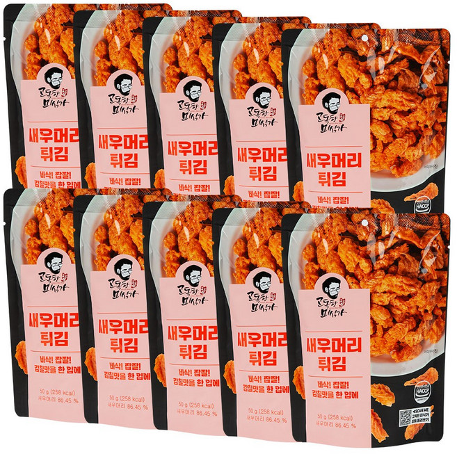 고독한미식가 바삭한 새우머리튀김 새우과자, 10개, 50g