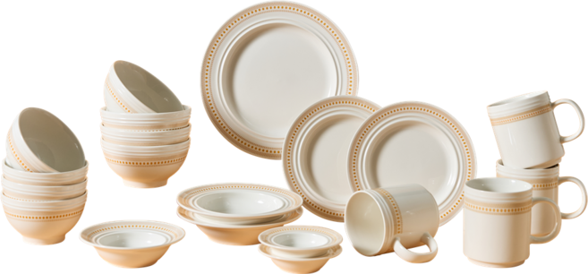 코렐 코디네이츠 로즈몬트 도자기 그릇 식기세트 2인 4인, 홈세트20p, 화이트, 1세트