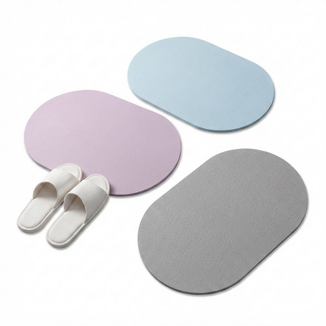 규조토 발매트 3장 1묶음, 1세트, 3컬러 1묶음