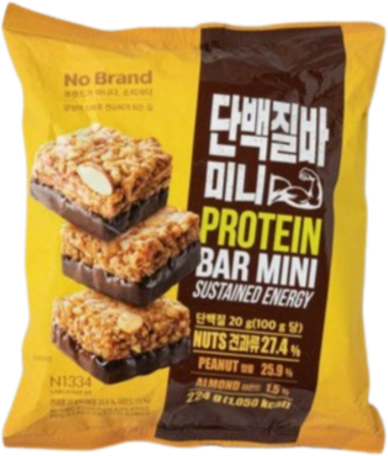 노브랜드 단백질바 미니 224g 100g당 470kcal, 2개