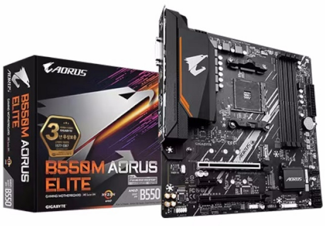 (GIGABYTE) B550M AORUS ELITE 제이씨현 (AMD B550/M-ATX)