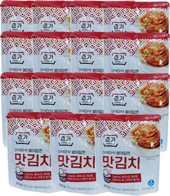 [종가집] 맛김치80g(파우치)(소포장), 80g, 15개