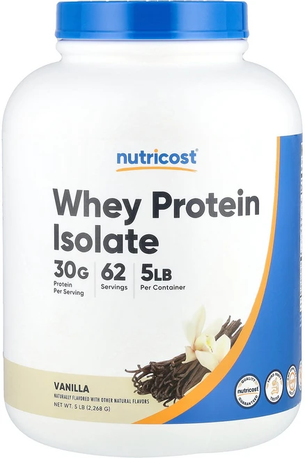 Nutricost 분리유청단백질 바닐라맛 2 268g(5lbs) Nutricost (뉴트리코스트), Nutricost, 분리유청단백질, 바닐라맛, 2,26, 1개 - 쿠팡