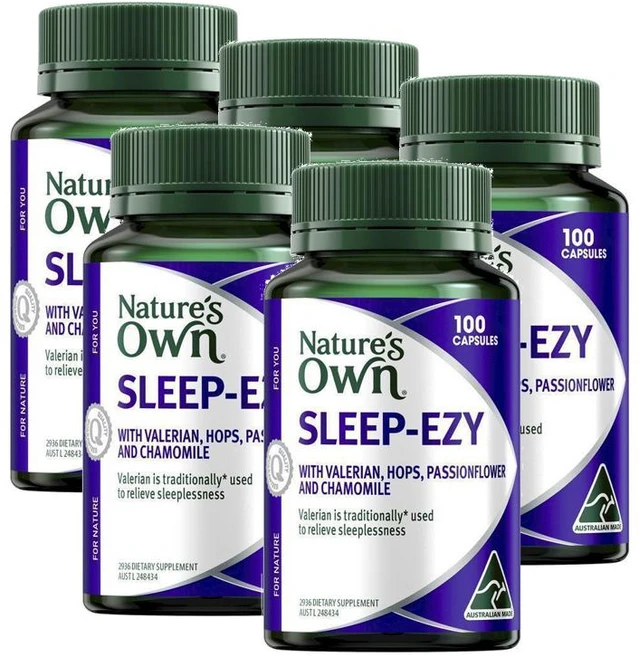 네이쳐스오운 슬립 이지 캐모마일 홉 발레리안 패션플라워 캡슐 Natures Own Sleep Ezy, 5개, 100정 - 쿠팡