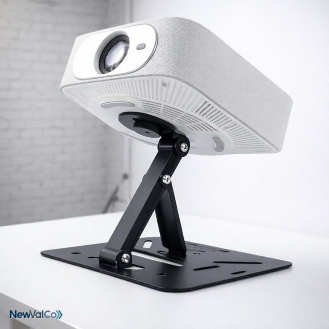 뉴밸코 미니 빔프로젝터 스탠드 거치대 무타공 타공 겸용, 블랙