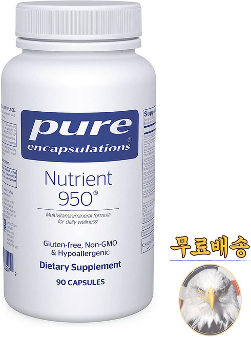 미국산 퓨어인캡슐레이션 뉴트리언트 950 90베지캡슐 멀티비타민 미네랄 Pure Encapsulation Nutrient Multivitamin 선물증정, 1개, 90정