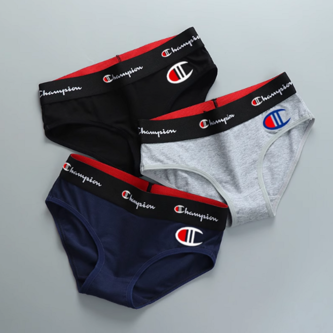 챔피온 여성 삼각 스포츠 면 팬티 3P세트 빅사이즈
