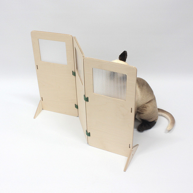 다빈 시그니처 사각형 우드 폴리 팻파티션 3P, 1개, 투명