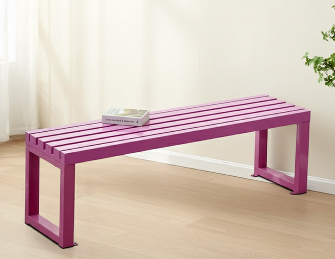 비비드 컬러 야외벤치 대기 의자 포토존 매장 카페 100cm, 핑크