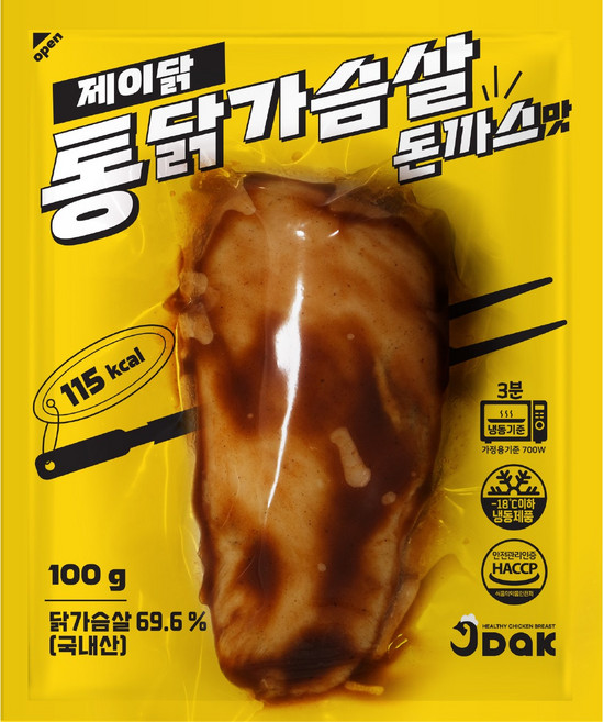 제이닭 통닭가슴살 돈까스맛 100g 30개, 1개