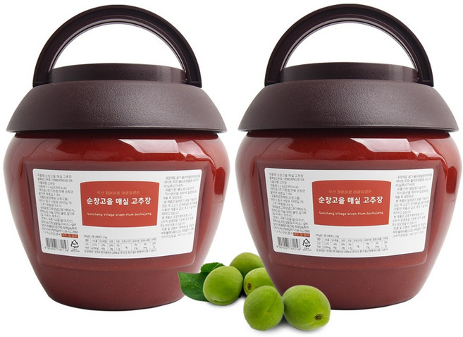 [종합코리아]순창고을 청매실고추장 오랜 전통, 2.2kg, 2개