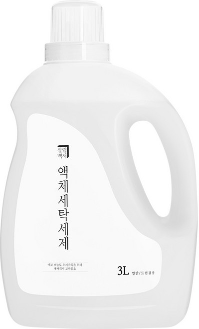 살림백서 액체 세탁세제 3L 대용량 드럼용 일반용 세탁기 빨래 세탁, 1개