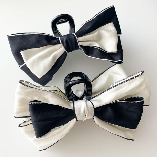 럭키웨이 큐빅 왕 리본 집게핀 세트