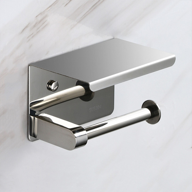 하우쏠 프리미엄 스텐304 휴지걸이 기본형, 기본형 유광, 1개, 실버 유광