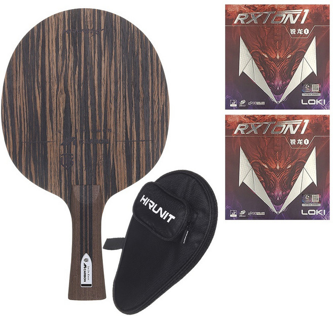 하이러닛 이진권 M카본 + 록스톤적색 + 록스톤 흑색 + 블랙 케이스 러버부착 (플레어), 2세트, 하이러닛 이진권 M카본 록스톤 러버부착