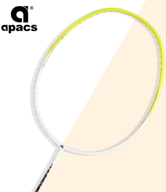 아펙스 나노퓨전스피드 722 화이트 형광 배드민턴라켓, 요넥스 BG80(여자적정텐션)