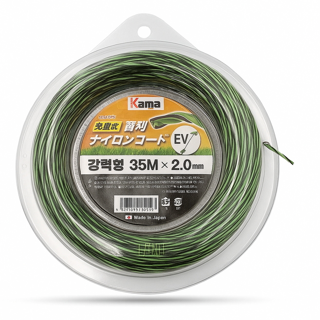 충전 예초기 전용 만능 나일론 줄날 카마 일제 강력형 35M 두께2mm 그린웍스 무선 디월트 나리온 북성 계양 허스크바나 밀워키 보쉬 코엘스 마끼다 제초기 이고파워 와이어 날, 1개