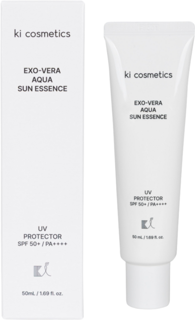 케이아이 엑소베라 아쿠아 선에센스 SPF50+ PA++++ 백탁없는 촉촉한 물광 수분, 1개, 50ml